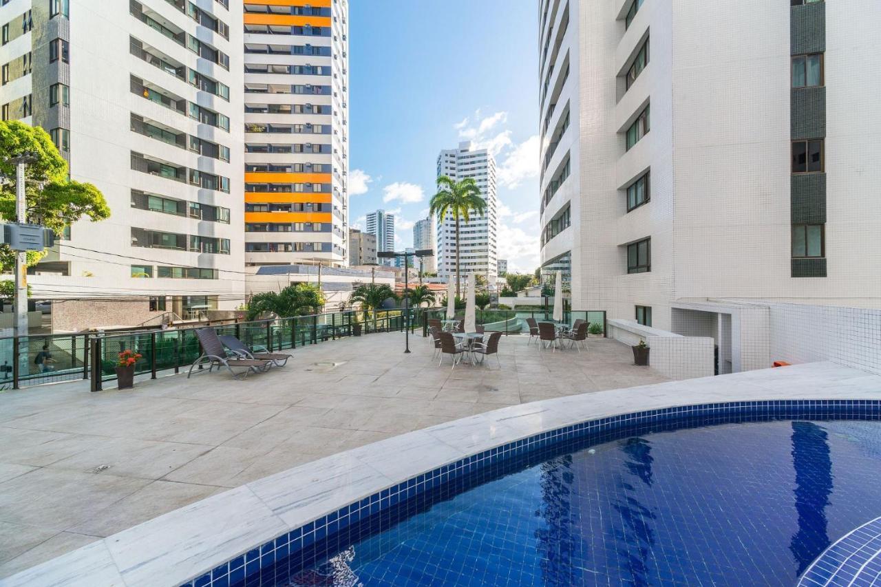 Excelente Flat Em Setubal Boa Viagem Ate 3 Pessoas Cercado Por Restaurantes E Supermercados Pm805 Recife Exterior foto